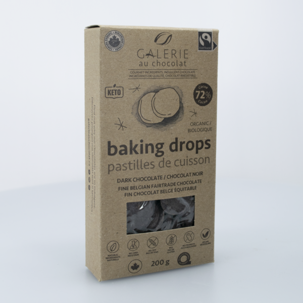 Fairtrade - Pastilles De Cuisson au Chocolat Noir 72%