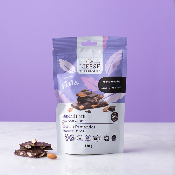 No Sugar Added - Almond Bark-Dark Chocolate Style 120g