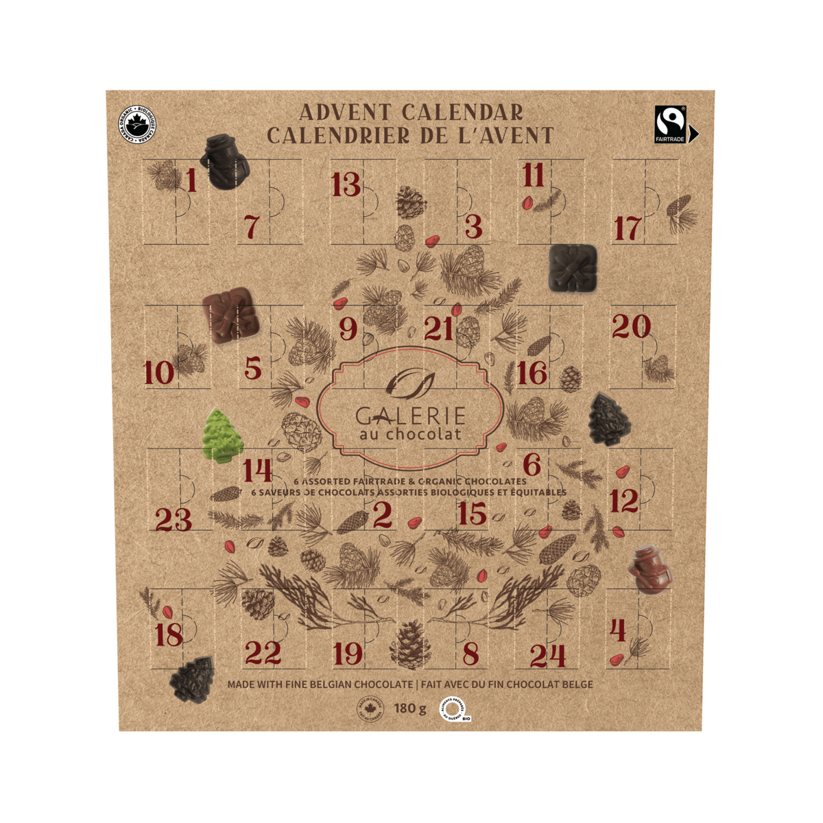 24 Jours de chocolat calendrier de l'avent