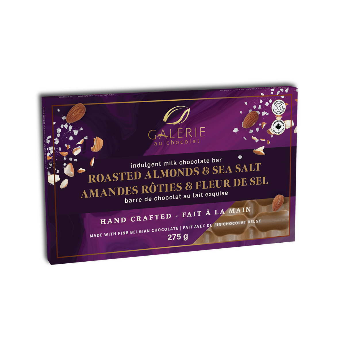 Chocolat au lait Amandes grillées et fleur de sel - 275 g