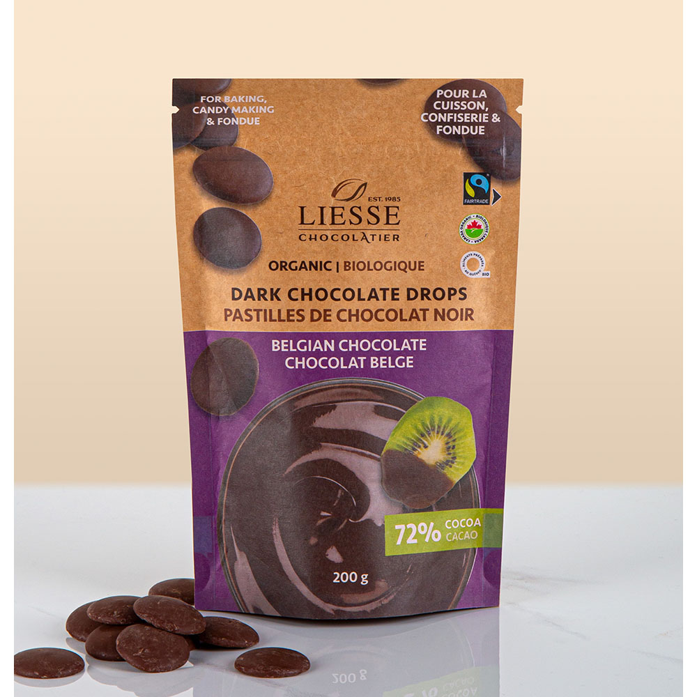 Fairtrade & Organic Dark Chocolate Drops 72%